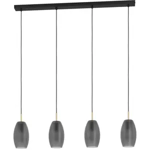 EGLO Batista Hanglamp - E27 - 94.5 cm - Zwart pas cher