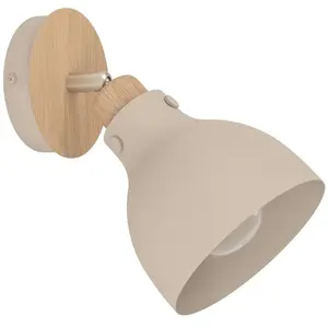 EGLO Arrecife Spot - E27 - 23,5 cm - Bruin|Beige - Staal pas cher