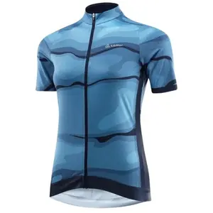Loeffler fietsshirt korte mouwen W Bike Jersey FZ Barkly HotBond® RF - Blauw pas cher