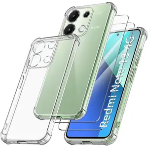 RASENA Coque pour Xiaomi Redmi Note 13 4G +2 Verre Trempé, Housse de Protection Souple Silicone TPU Bumper Antichoc - TransparenteVendu parcdiscount