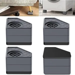 A 4 pcs Rehausseurs de meubles,Pieds anti-vibreur Machine à laver universels,Pieds Machine à laver Sèche-linge,Empilables 8 cm,PP&Caoutchouc - Ccykxa pas cher