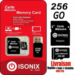 ISONIX Carte Micro-SD 256 Go classe 10 au Formate SDXC/SDHC smartphone... pas cher