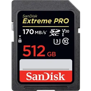 Carte mémoire SDXC SanDisk Extreme PRO 512 Go jusqu'à 170 Mo/s, Classe... pas cher