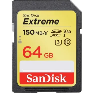Carte mémoire SDXC SanDisk Extreme 64 Go jusqu'à 150 Mo/s, Classe 10, ... pas cher