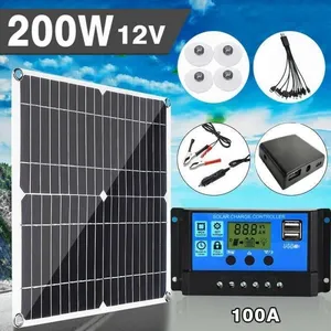 ROKOO révéler-Kit Panneau Solaire 200W Ensemble Solaire Panneaux solai... pas cher