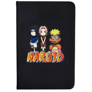 Carnet de notes Naruto couverture noir cahier ligné (14*9.5cm) - Les 3 personnages pas cher