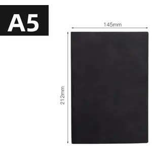 Cahier de note bureau 200 pages carnet A5 ligné (21*14.5cm) - noir pas cher