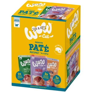 WOW.Pet WOW Cat Adult Mix 6 x 125 g pour chat - lot mixte (3 variétés) pas cher