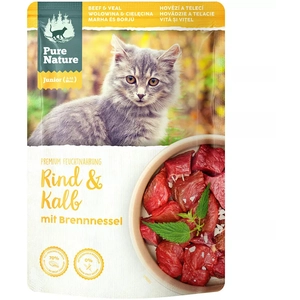 Pure Nature Junior boeuf, veau pour chat - 12 x 85 g pas cher