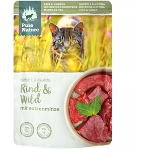 Pure Nature 12 x 85 g pour chat - boeuf, gibier pas cher