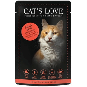 Cat's Love 12 x 85 g pour chat - pur boeuf pas cher