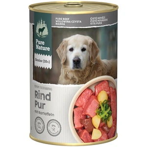 6x 400g Pure Nature Senior boeuf pur nourriture pour chien humide pas cher