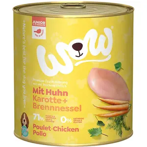 WOW.Pet WOW! Junior hondenvoer - blik - kip - 6 x 800 g pas cher