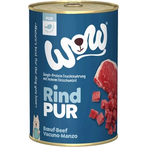 6x 400g WOW Pur boeuf nourriture pour chien humide