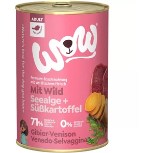Comparateur de prix : 6x 400g WOW Adult Wild nourriture pour chien humide