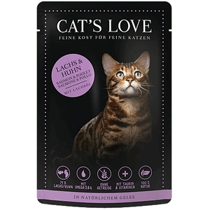 Cat's Love 12 x 85 g pour chat - saumon, poulet pas cher