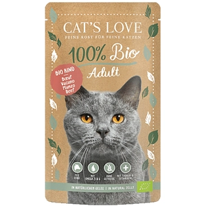 Cat's Love Bio 6 x 100 g pour chat - boeuf bio pas cher