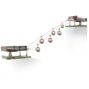 1:87 Jaegerndorfer 82496 Kabelbaan D-line Rood/Zwart 6 Omega V +1 Stu. H0 Miniatuur Model pas cher