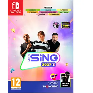 Let's Sing Hits Francais 2027 + 2 Micros Nintendo Switch pas cher