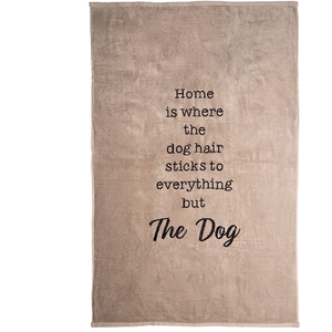 TIAKI Serviette de bain "Home" taupe 140x90cm pour les amoureux des chiens pas cher