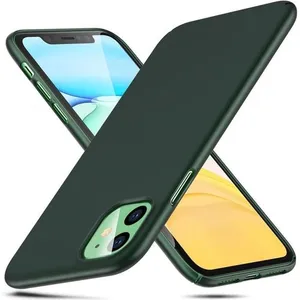Coque pour iPhone 11 6.1", Etui Silicone Souple Ultra Fine, Protection Bumper en TPU Lustré (Vert)Vendu parcdiscount