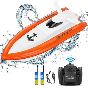 ZGEER Bateau RC  pour piscines et lacs - HY800 Racing Boats Bateau télécommandé haute vitesse 2,4 GHz à 15 km / h pas cher