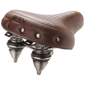 BRN Relaxzadel met metalen veren, bruin pas cher