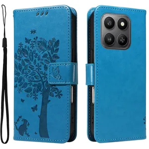 Coque Honor 400 SMART 5G Étui portefeuille en simili-cuir à rabat Bleu multicolore HOUSSEVendu parcdiscount