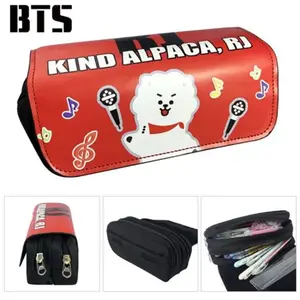 Trousse à crayon BTS Bangtan Boys Rouge 20x9x6.5cm