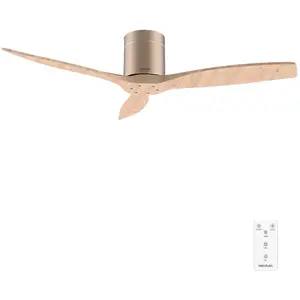 Comparateur de prix : Cecotec Plafondventilator EnergySilence Aero 5400 Classic 40W Ø132cm Goud Hout 6 Snelheden