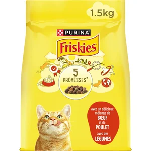 Comparateur de prix : PURINA Friskies boeuf, poulet, légumes pour chat - 1,5 kg