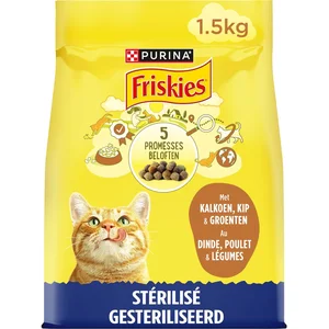 FRISKIES CHAT STERILISES DINDE 1,5kg pas cher