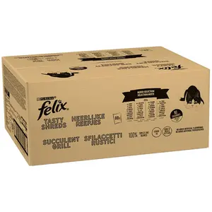 Comparateur de prix : Jumbopack Felix Succulent Grill 80 x 80 g pour chat - lot mixte