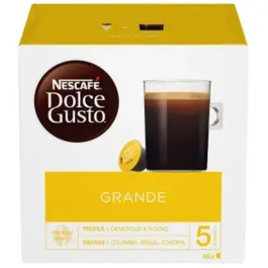 Capsules de café compatibles avec Dolce Gusto® NESCAFÉ Dolce Gusto Grande 16 pièces.