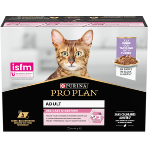 PRO PLAN Delicate Digestion Dinde Nourriture humide pour chat adulte 10 x 85 g pas cher