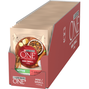PURINA ONE Mini/S Active Lot de 26 boîtes de nourriture humide pour pe... pas cher