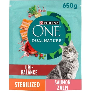 PURINA ONE Dual Nature Chat Stérilisé saumon, cranberry pour chat - 650 g pas cher