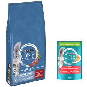 PURINA ONE Bifensis Chat Stérilisé | Croquettes Au Boeuf pour Chats Adultes | Sac de 7,5kg pas cher