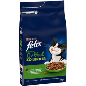 4 kg Felix Doubly Delicious Inhome volaille nourriture pour chat sèche pas cher