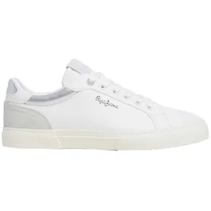 Comparateur de prix : Pepe Jeans Baskets Kenton Court W pour femme, Gris argenté, 4 UK