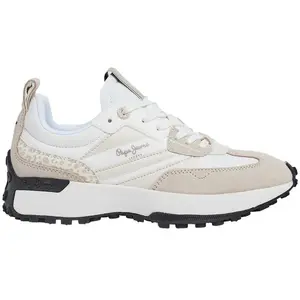 Comparateur de prix : Pepe Jeans Baskets Lucky Print pour femme, blanc, 3 UK