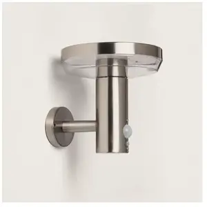 TECHBREY Applique Murale Extérieure Solaire LED 5W Aluminium avec Détecteur de Mouvement Barton