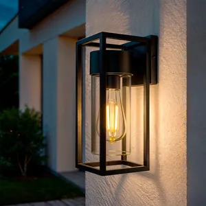 LEDKIA Applique Murale Extérieure Aluminium Siawja Noir pas cher