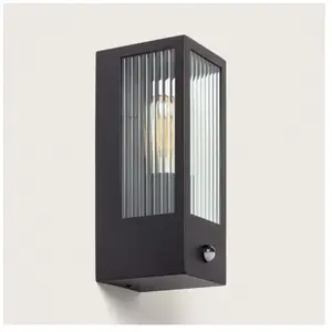 LEDKIA Applique Murale Extérieure Acier Inoxydable et Verre Texturé av... pas cher
