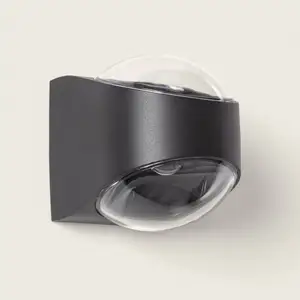 Applique Murale ExtÃ©rieure Led 12w Aluminium Ãclairage Double Face Adelfa Noir