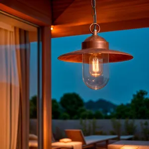 Suspension Extérieure - TECHBREY - Perth - Marron - Intérieur - 1 ampoule