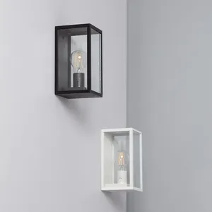 LEDKIA Applique Murale Extérieure Aluminium et Verre Atrium Noir pas cher