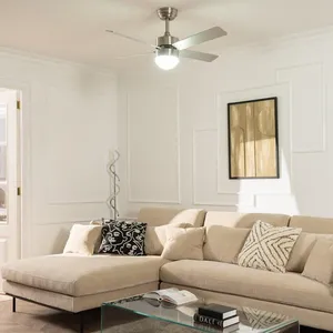 Ledkia Ventilateur de Plafond Silencieux Cygnus Niquel 107cm Moteur DC...Vendu parcdiscount