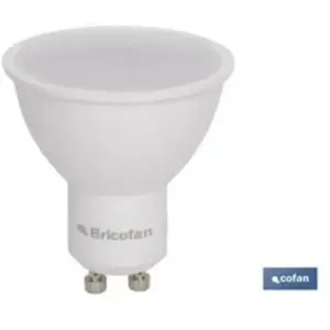 COFAN Ampoule led dichroïque GU-10 (5W 5000K 400lm) IP20 Ø5x5,7cm en aluminium et acrylique blanc pas cher