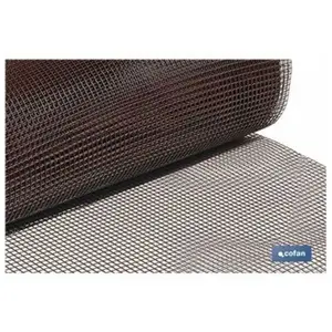 COFAN Filet de Jardin Plastique Carré 10mm Marron 1x25m pas cher